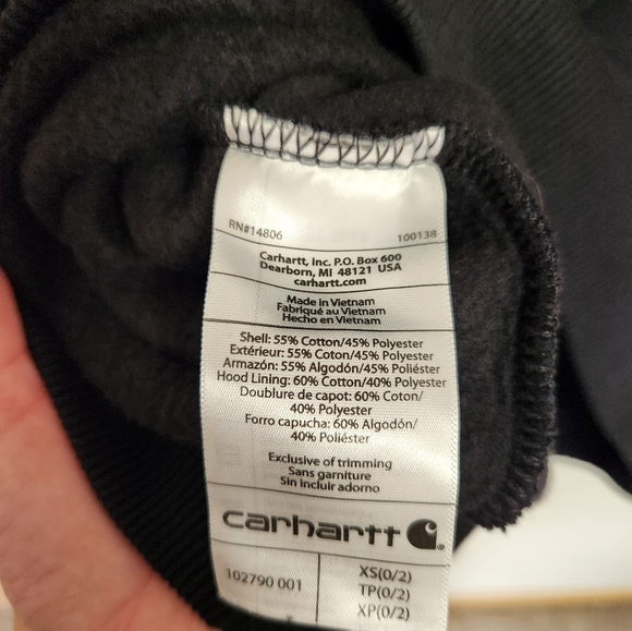 Mens/teens black Carhartt Sweatshirt size XS - Picture 9 of 9